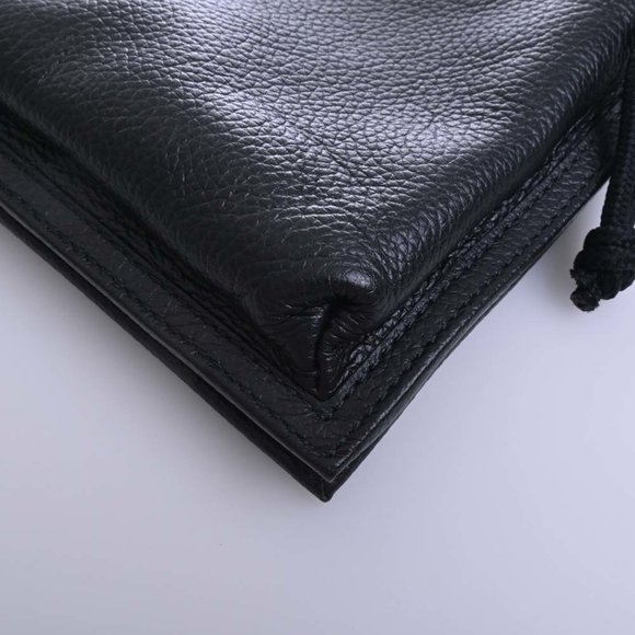 BALENCIAGA Leather Explorer Small Pouch Shoulder Bag 532298 Black Women's - Picture 3 of 9